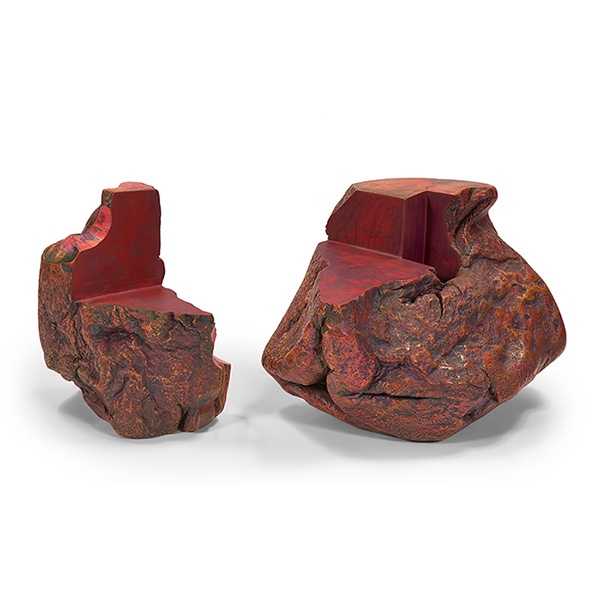 Ken Price, (American, 1935-2012), Iconoclast, 1985, fired clay with acrylic, 7.5"h x 4.25"w x 7.5"