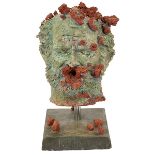 Robert Arneson, (American, 1930-1992), Local Mind Disaster, 1972, ceramic, signed and dated, 21"h