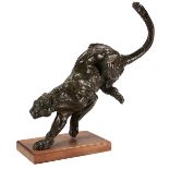 Kenneth Bunn, (American, b. 1938) Big Cat, bronze, signed and numbered, edition of 5, 26"h x 31"w