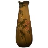 Matthew A Daly (1860-1937) for Rookwood Pottery, Trumpet Vine vase, #428S, Cincinnati, OH, 1888,