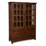 L & JG Stickley, cabinet, #729, Fayetteville, NY, oak, signed with Handcraft decal, 50"w x 17"d x