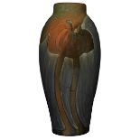 E.T. Hurley (1869-1950) for Rookwood Pottery, Lotus vase, #901D, Cincinnati, OH, 1900, carved and