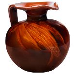 Amelia Sprague (1870-1951) for Rookwood Pottery, Corn handled vessel, #668R, Cincinnati, OH, 1893,