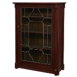 The Roycrofters, Thirty-third degree bookcase, #086, East Aurora, NY, leaded glass, oak, copper,