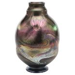 Louis Comfort Tiffany (1848-1933) vase, #E415, New York, NY, Favrile glass, signed, numbered, 4"