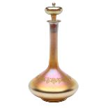 Louis Comfort Tiffany (1848-1933) Grapevine bottle with stopper, #8021, New York, NY, intaglio