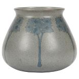Marblehead Pottery, vase, Marblehead, MA, matte glazed ceramic, impressed mark, signed HT, 4"dia x