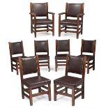 Gustav Stickley, dining chairs, set of eight: six side chairs, #356 and two armchairs, #356A,