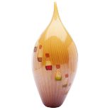Contemporary, vase, possibly Italian, colorful glass, unsigned, 6.5"dia x 14.5"h No chips or cracks.
