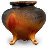 Teco, W.D. Gates (1852-1935) designer, vase, #53, Chicago, IL, Aventurine glazed ceramic,