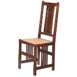 Gustav Stickley, spindle side chair, #378, Eastwood, NY, oak, unsigned, 16.5"w x 16"d x 40"h