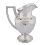 Henry A. Eicher (1876-1923) pitcher, #188, Park Ridge, IL, sterling silver, stamped marks, numbered,