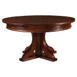 The Roycrofters, dining table, #012, East Aurora, NY, oak, signed with script signature, with