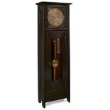 Gustav Stickley, tall case clock, #3, Eastwood, NY, oak, copper, brass, unsigned, 21.5"w x 13.25"d x