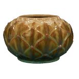 Fulper Pottery Co., Artichoke vase, Flemington, NJ, flambe glazed ceramic, impressed signature, 8.