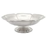 The Kalo Shop, footed center bowl, #K310S, Chicago, IL, sterling silver, stamped marks, numbered,
