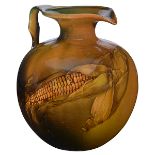 Albert R. Valentien (1862-1925) for Rookwood Pottery, Corn handled vessel, #668, Cincinnati, OH,