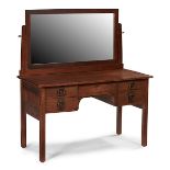 Gustav Stickley, dressing table, #907, Eastwood, NY, oak, copper, branded signature, 48"w x 22"d x