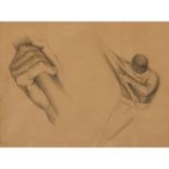 Rufino Tamayo, (Mexican, 1899-1991), Hombre y Mano, charcoal and graphite on paper, 10" x 14" not