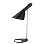 Arne Jacobsen (1902-1971) for Louis Poulsen, Visor table lamp, Denmark, 1960s, enameled steel,