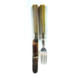 Authentic Faberge Silver Fork & Knife Set Late 19th century, Russian, Faberge fork and knife set