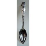Rare Shiebler Sterling Grapefruit Spoon Sterling silver grapefruit spoon, with finely detailed black