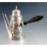 Dutch Silver Chocolate Pot Silver chocolate pot, Dutch, decorated with sailboat and windmill,