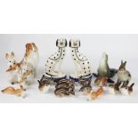 A large collection of Russian animal models including horses, dogs, rabbits,