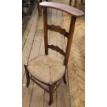 A French beech Prie-dieu chair,