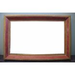 A 19th century giltwood and gesso picture frame mirror, with later mirror plate,