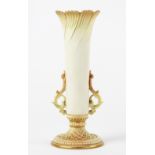 A Royal Worcester blush ivory posy vase,