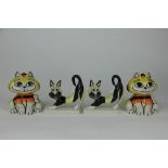 Two pairs of Lorna Bailey cat models,