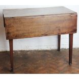 A George III mahogany pembroke table, on tapered legs,