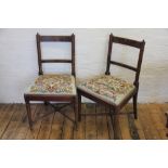 A pair of Regency mahogany side chairs,