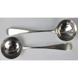 A pair of silver Old English pattern sauce ladles, Wakely and Wheeler, London 1903, 18.