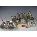 A collection of 19th century and later silver plated wares, to include; two teapots,