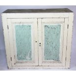 A Victorian painted pine kitchen cabinet,