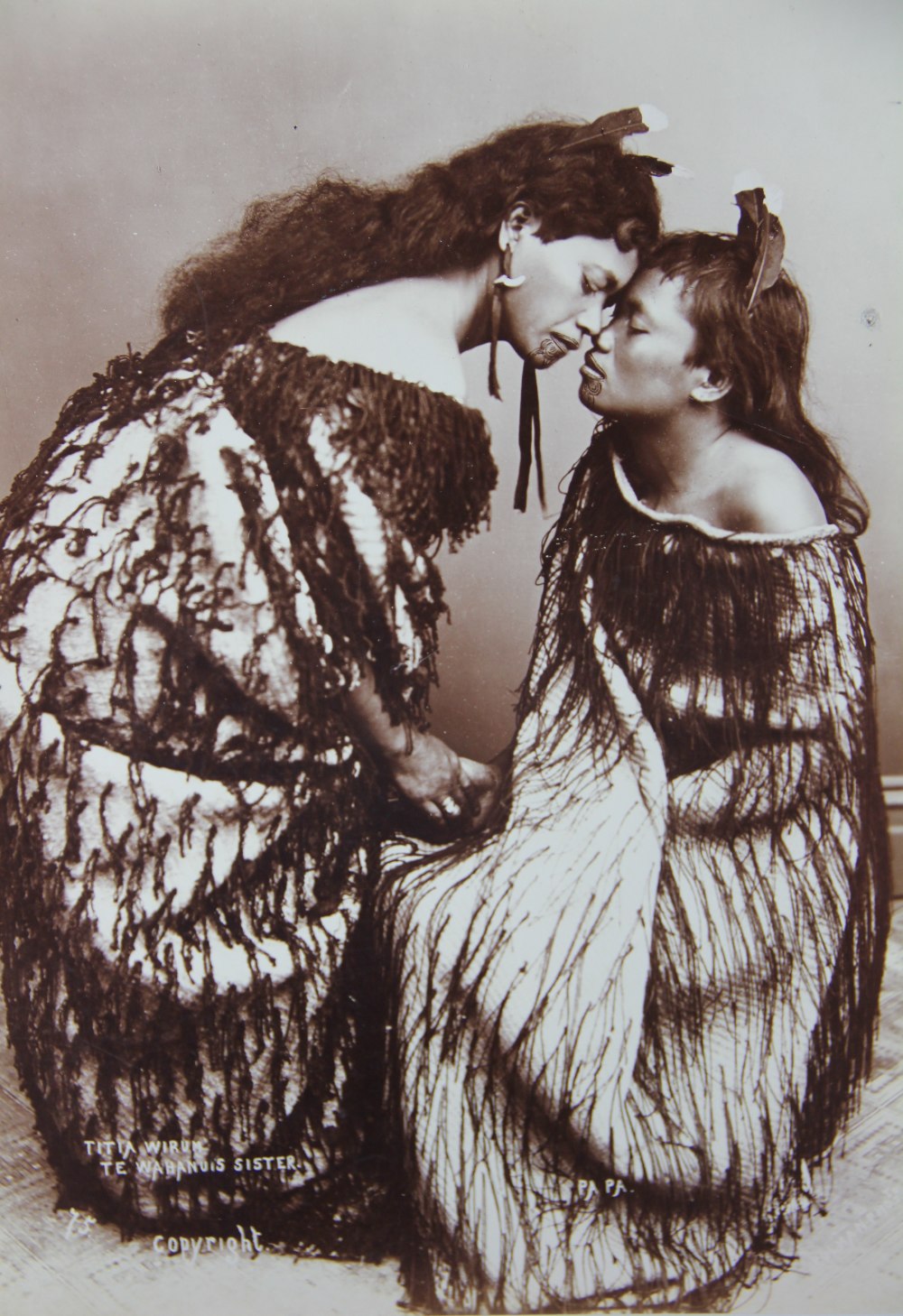 Elizabeth Pulman (1836-1900), 'Tita Wirum Te Wahanuis Sisters', an albumen photograph,