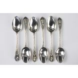 A set of six silver teaspoons, Wakely and Wheeler, London 1901,