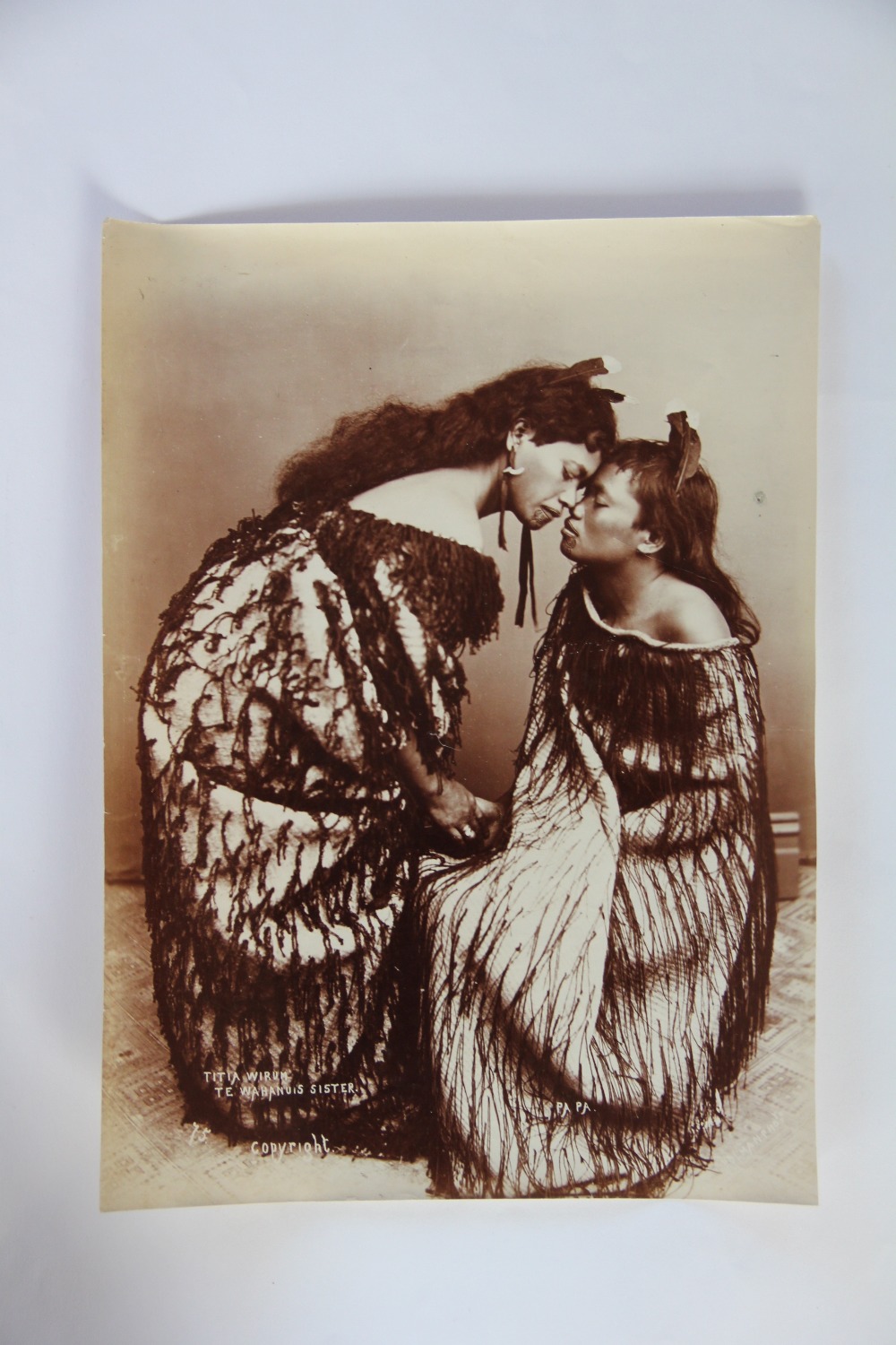 Elizabeth Pulman (1836-1900), 'Tita Wirum Te Wahanuis Sisters', an albumen photograph, - Image 2 of 3