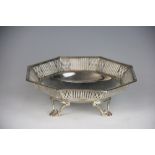 A George VI silver bowl, Lowe & Son, Chester 1939, of octagonal form,