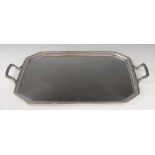 A large two handled silver tray, Mappin and Webb, Sheffield 1938,