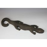 A 20th century carved wood Kauri lizard: tuatara,