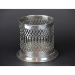 A silver bottle coaster, Mappin and Webb, London 1907,