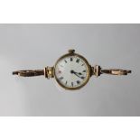 A lady's 9ct yellow gold wristwatch, early 20th century,
