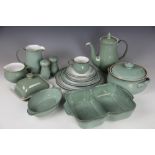 An extensive Denby stoneware dinner and coffee service, comprising ten dinner plates,