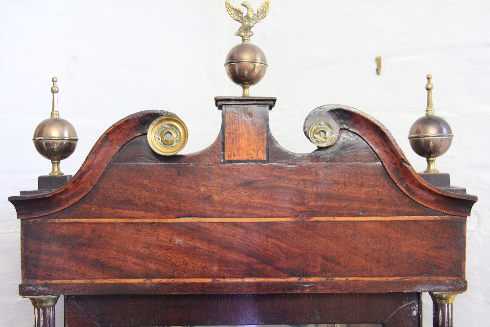 A George III oak eight day longcase clock, painted dial with Arabic numerals, - Bild 4 aus 4