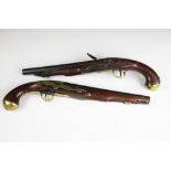 Two early 19th century flint lock pistols,