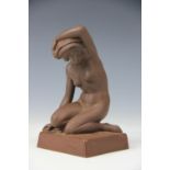 A Meissen stoneware model of a nude, 20th century, the nude female figure,