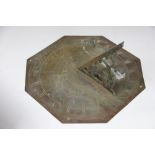 A 19th century bronze sundial by Thomas Barnett Salop,